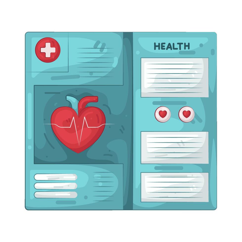 Illustration of Health brochure vector