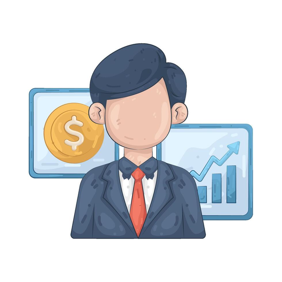 Illustration of Statistician vector