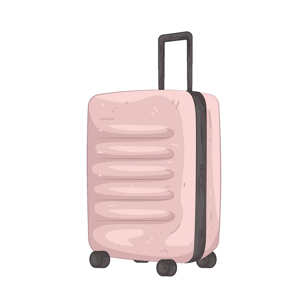 Illustration of Pink Suitcase vector