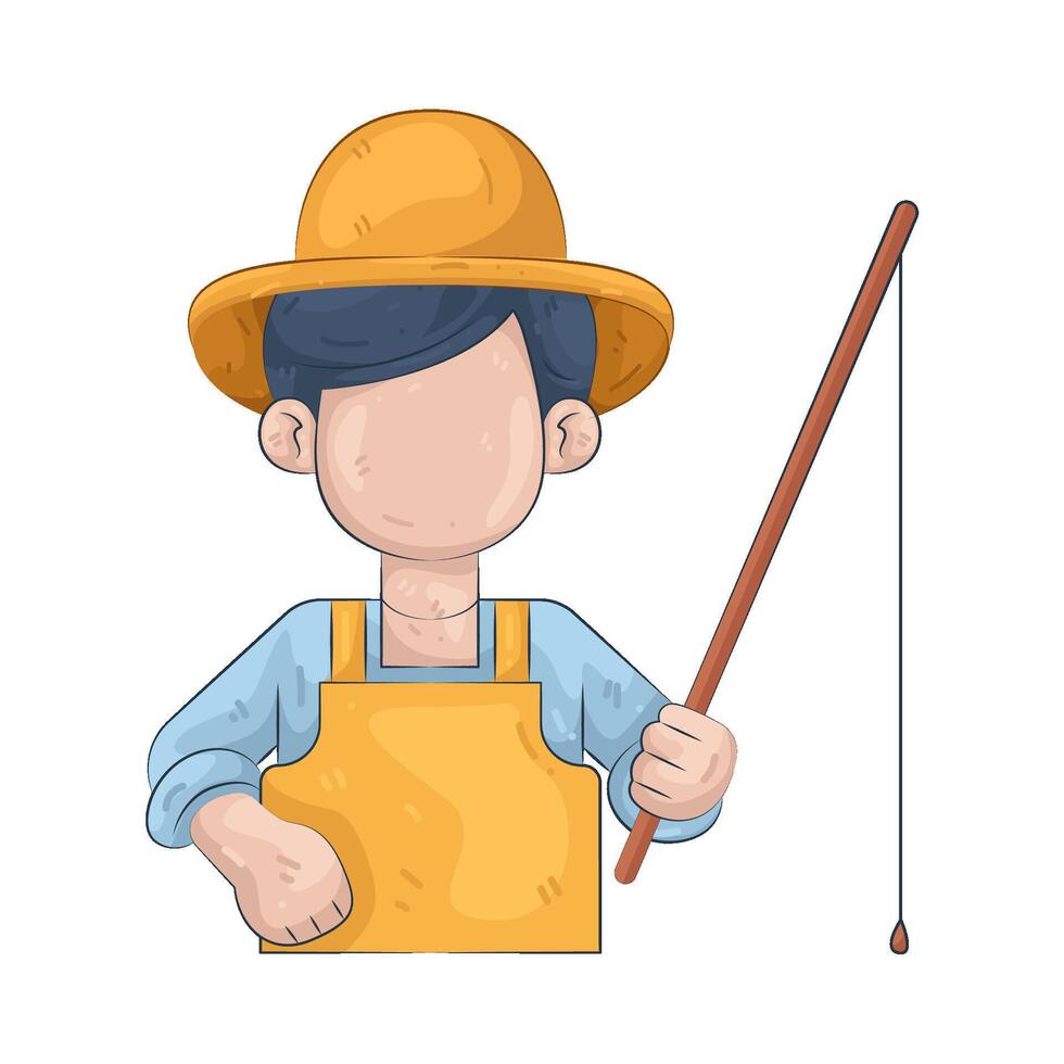 Illustration of Fisherman vector