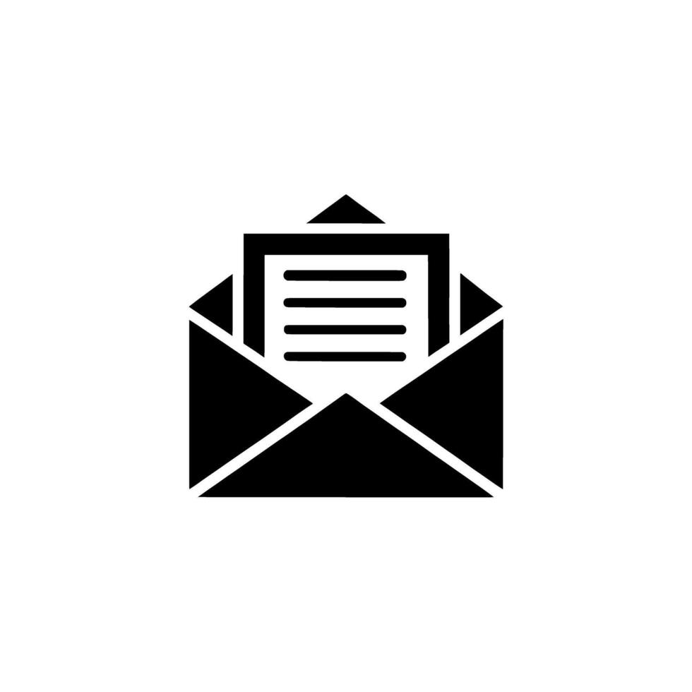Email newsletter marketing icon illustration for communication and design assets vector