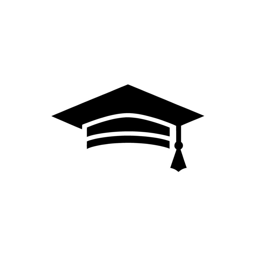 Graduation cap icon design, academic education symbol for school and university logo design vector