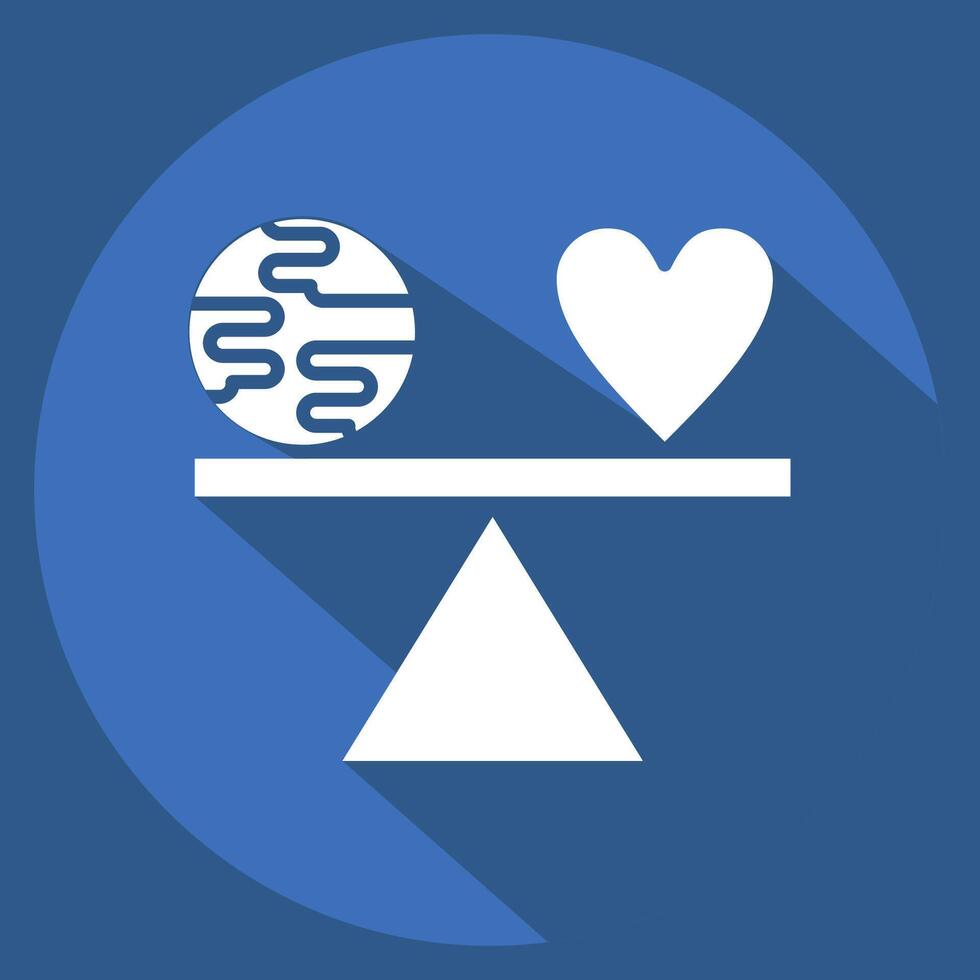 Icon Level. related to World Peace symbol. long shadow style. design editable vector