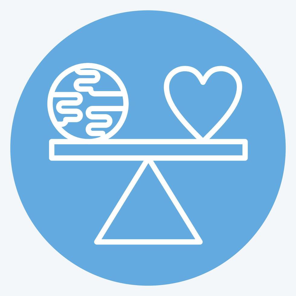 Icon Level. related to World Peace symbol. blue eyes style. design editable vector