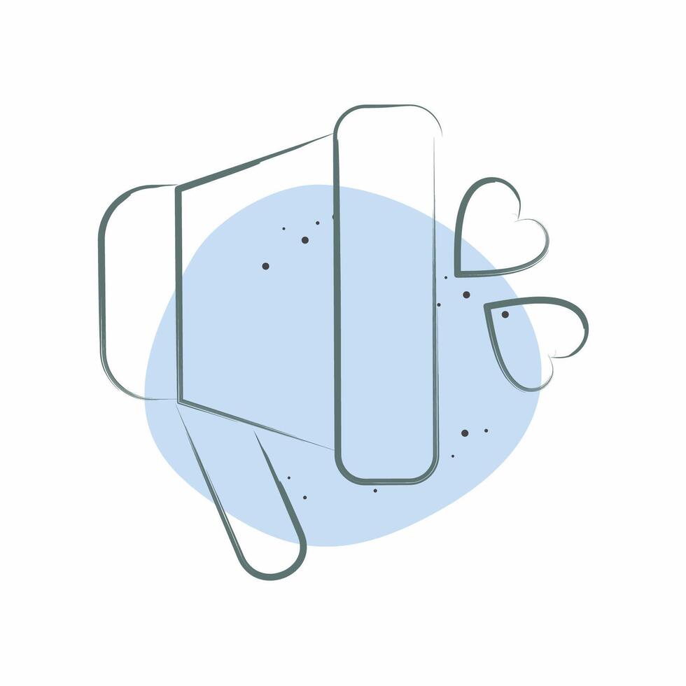 Icon Love Environment. related to World Peace symbol. Color Spot Style. design editable vector