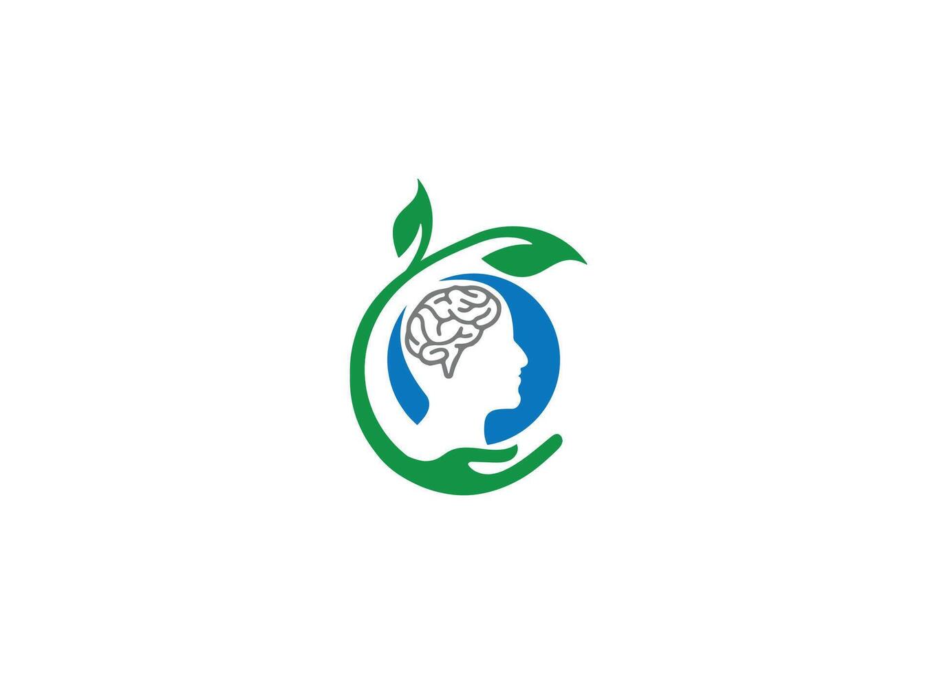 natural health logo design with icon template vector