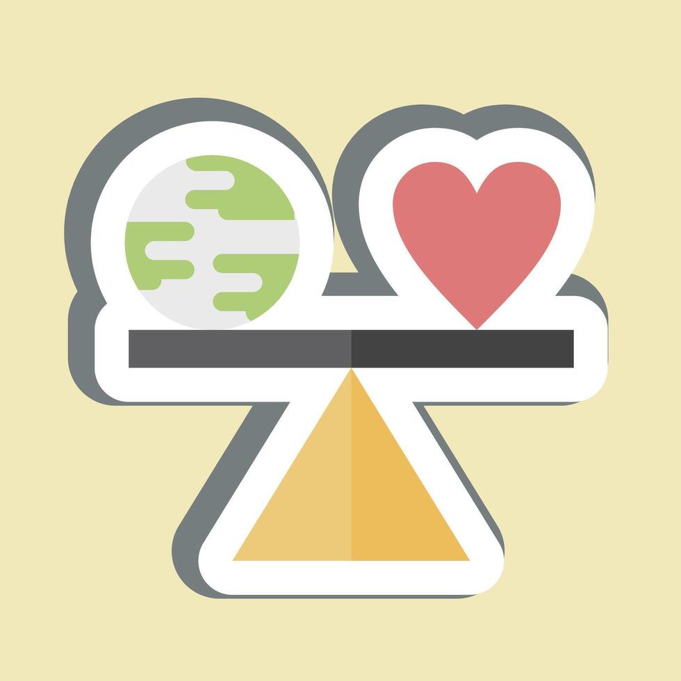 Sticker Level. related to World Peace symbol. design editable vector