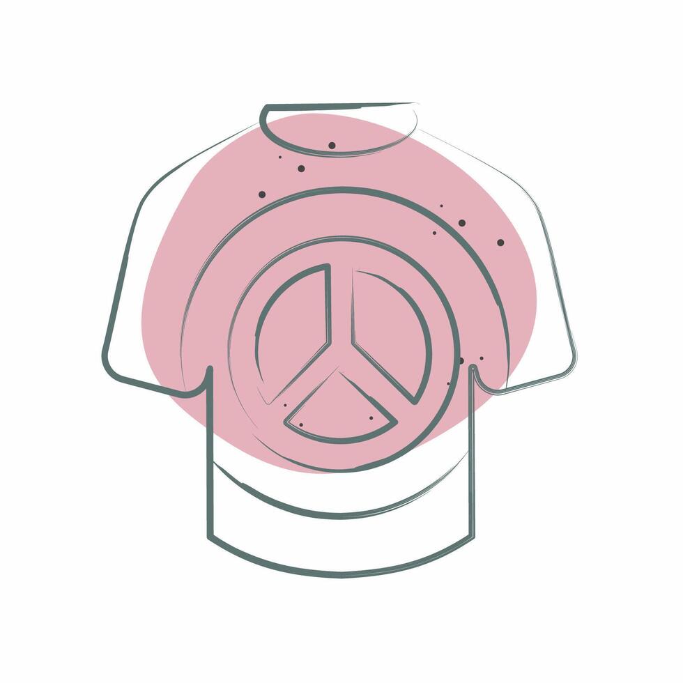 Icon Shirt. related to World Peace symbol. Color Spot Style. design editable vector
