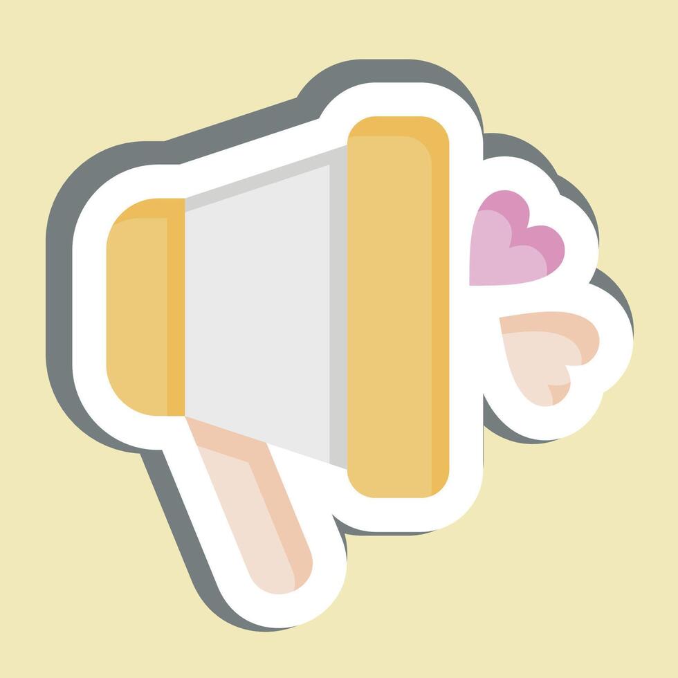 Sticker Love Environment. related to World Peace symbol. design editable vector