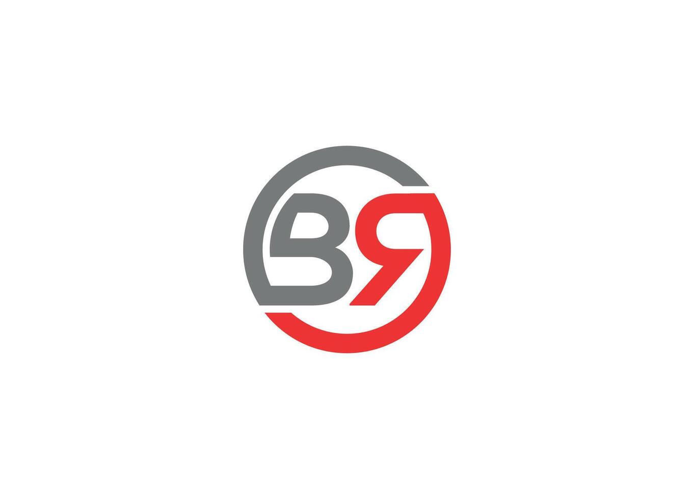 BR letter logo design with icon template vector