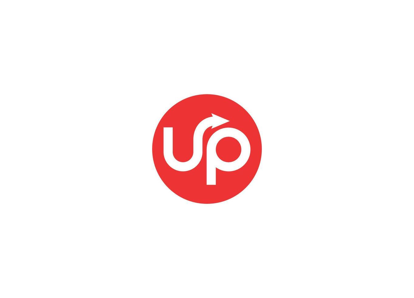 UP letter logo design with icon template vector