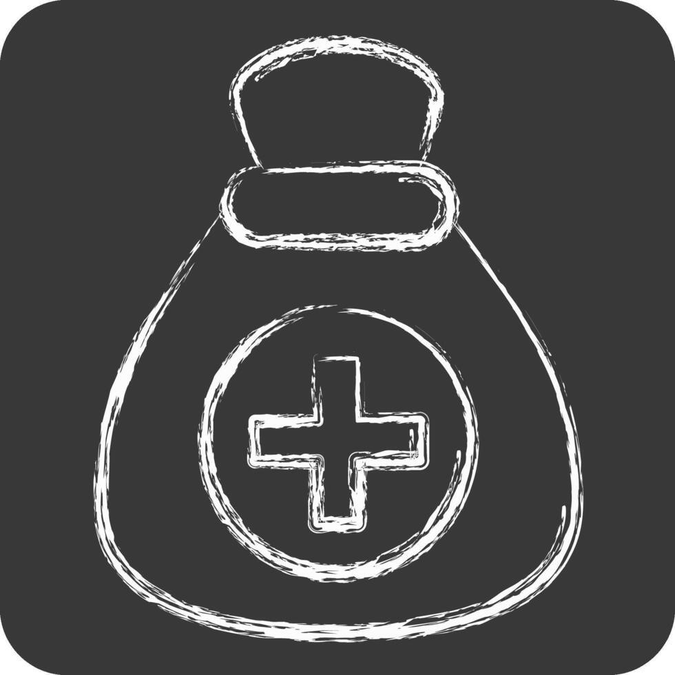 Icon Medical Donation. related to World Peace symbol. chalk Style. editable vector