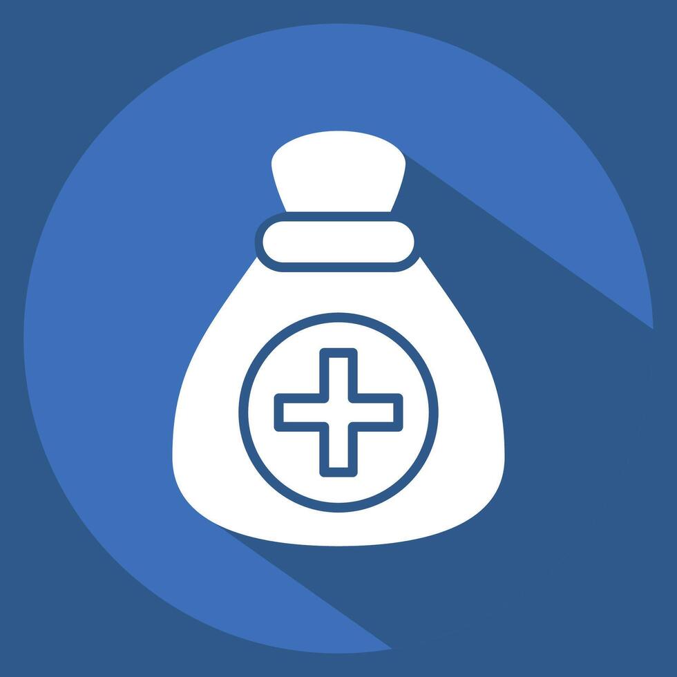Icon Medical Donation. related to World Peace symbol. long shadow style. editable vector