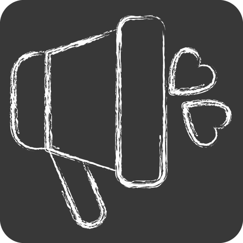Icon Love Environment. related to World Peace symbol. chalk Style. design editable vector