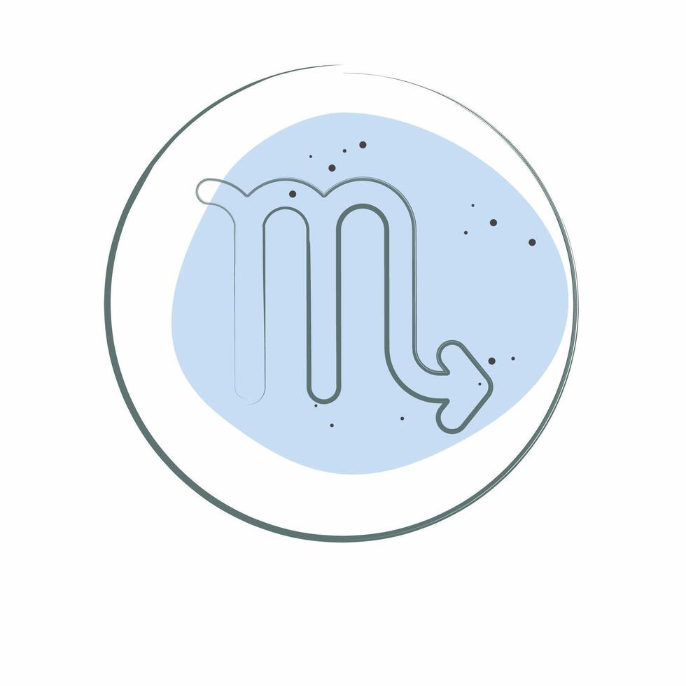 Icon Astrology Sign. related to Astrology symbol. Color Spot Style. design editable vector