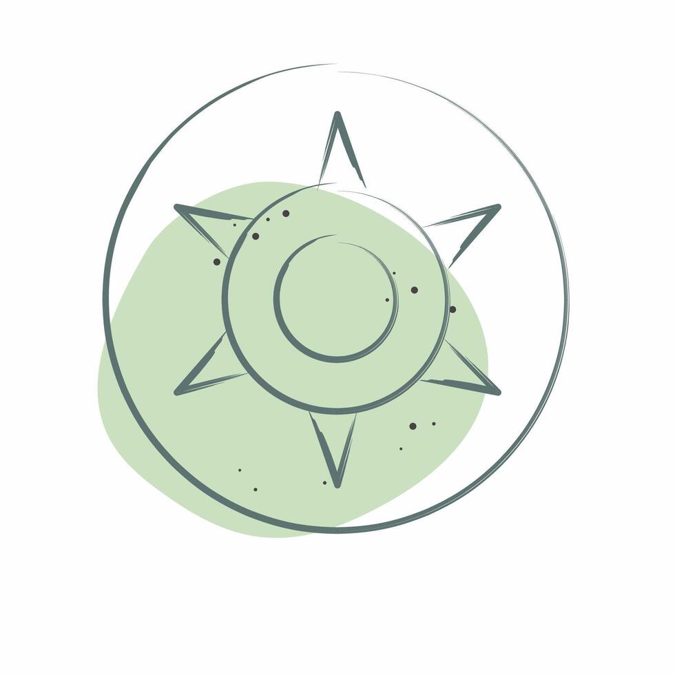 Icon Astrology Star. related to Astrology symbol. Color Spot Style. design editable vector