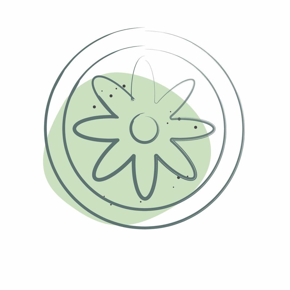 Icon Bohemian. related to Astrology symbol. Color Spot Style. design editable vector