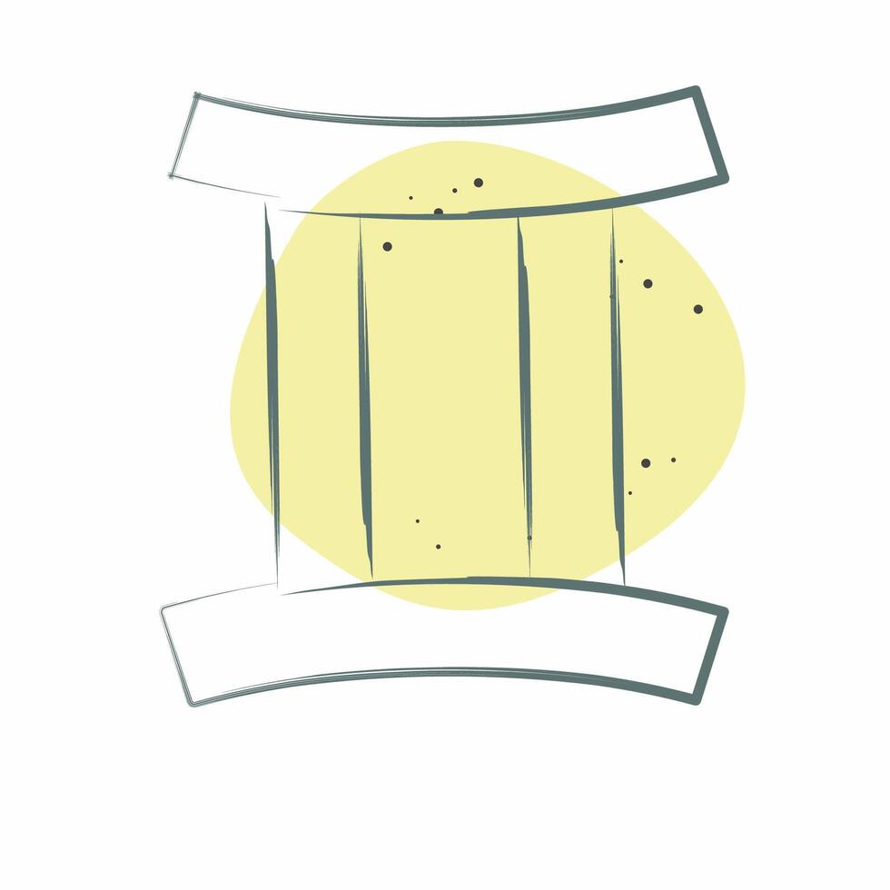 Icon Gemini. related to Astrology symbol. Color Spot Style. design editable vector