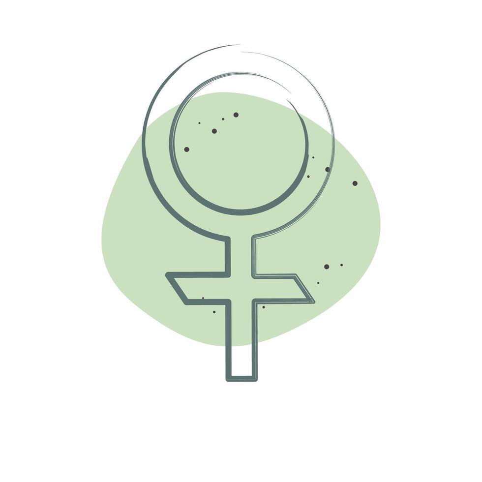 Icon Venus Astrology. related to Astrology symbol. Color Spot Style. design editable vector