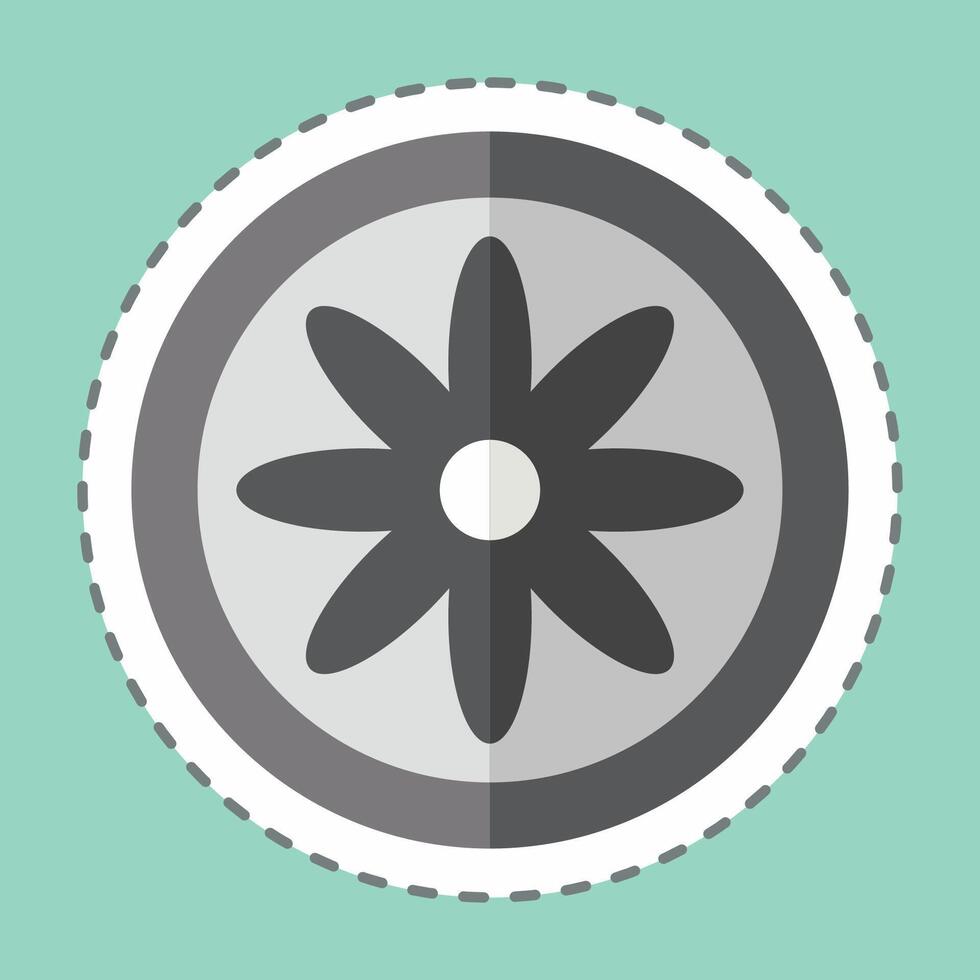Sticker line cut Bohemian. related to Astrology symbol. design editable vector