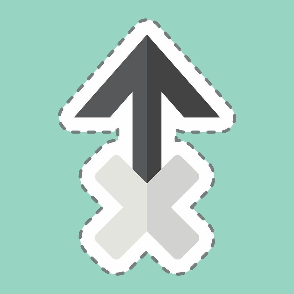 Sticker line cut Zeus. related to Astrology symbol. design editable vector