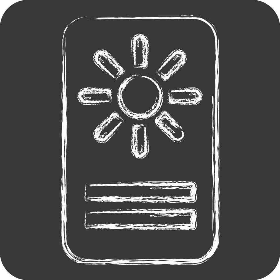 Icon Astrology Card. related to Astrology symbol. chalk Style. design editable vector