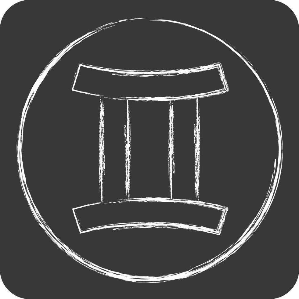 Icon Astrology Gemini. related to Astrology symbol. chalk Style. design editable vector