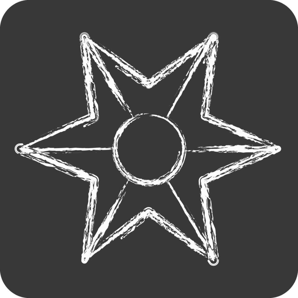 Icon Star Astrology. related to Astrology symbol. chalk Style. design editable vector