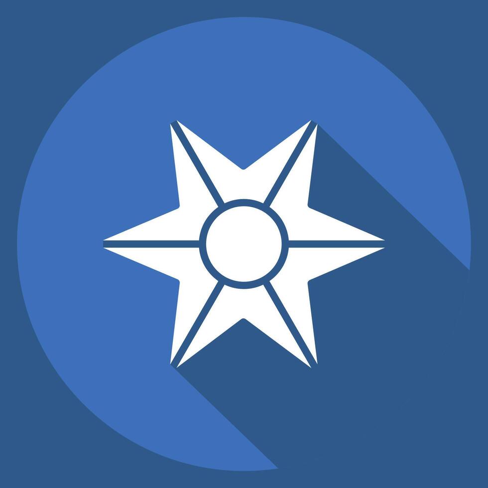 Icon Star Astrology. related to Astrology symbol. long shadow style. design editable vector