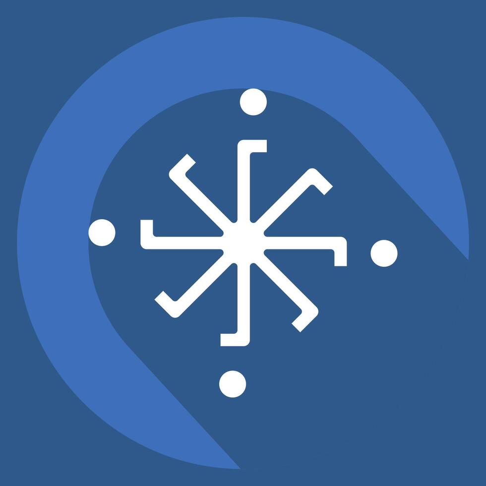 Icon Symbol Astrology. related to Astrology symbol. long shadow style. design editable vector