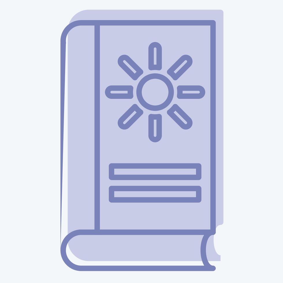 Icon Astrology Book. related to Astrology symbol. two tone style. design editable vector