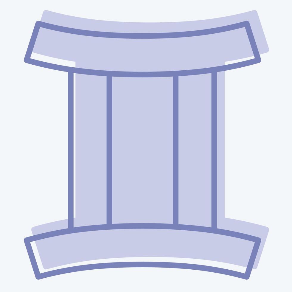 Icon Gemini. related to Astrology symbol. two tone style. design editable vector