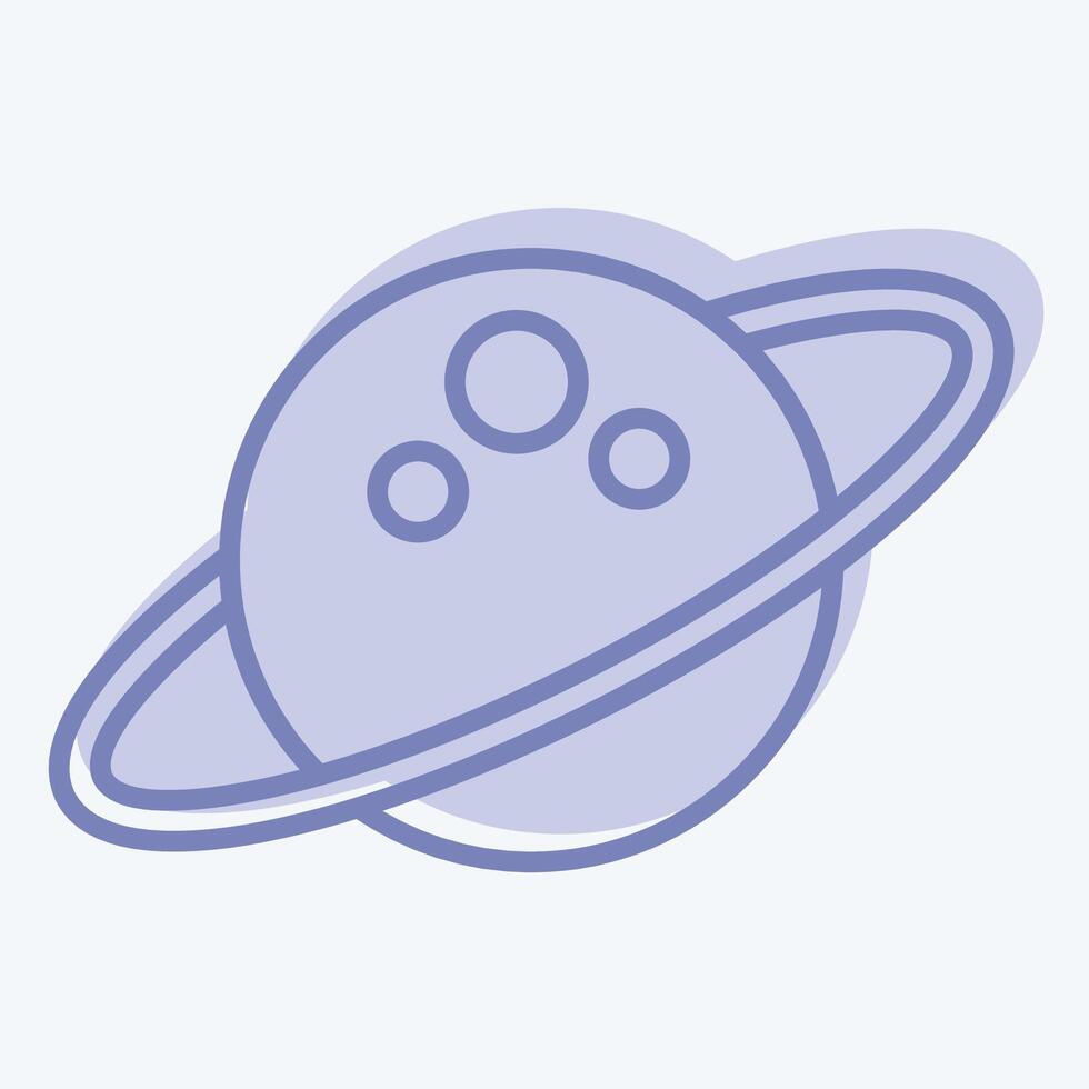 Icon Space. related to Astrology symbol. two tone style. design editable vector