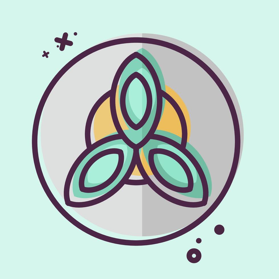 Icon Astrology Birth Chart. related to Astrology symbol. MBE style. editable vector