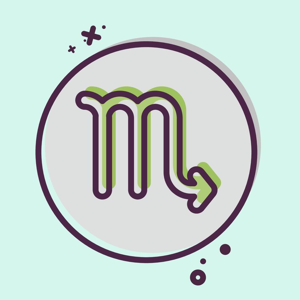 Icon Astrology Sign. related to Astrology symbol. MBE style. design editable vector