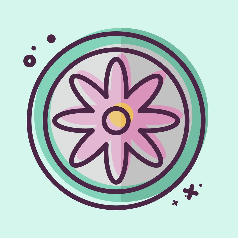Icon Bohemian. related to Astrology symbol. MBE style. design editable vector