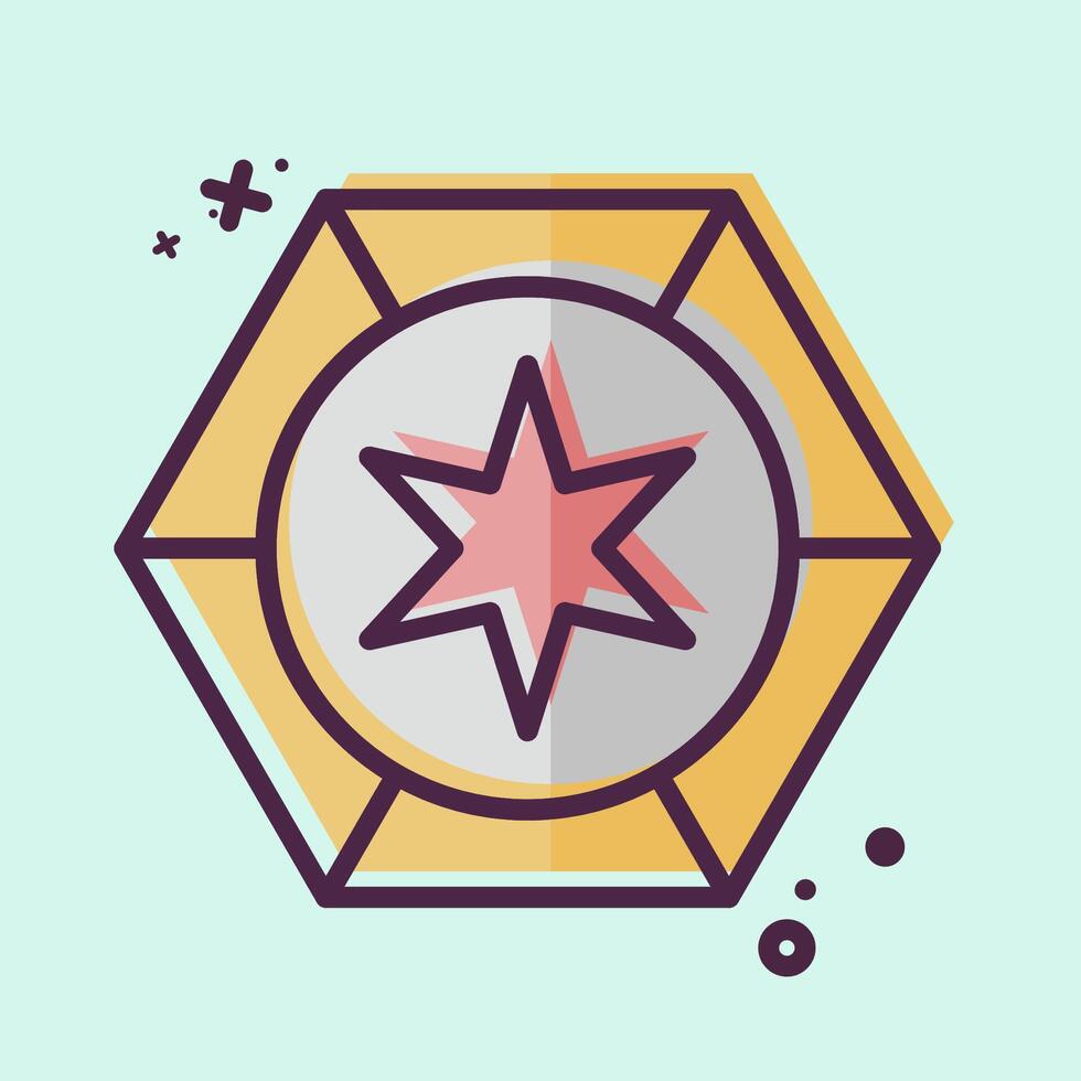 Icon Astrology. related to Astrology symbol. MBE style. design editable vector