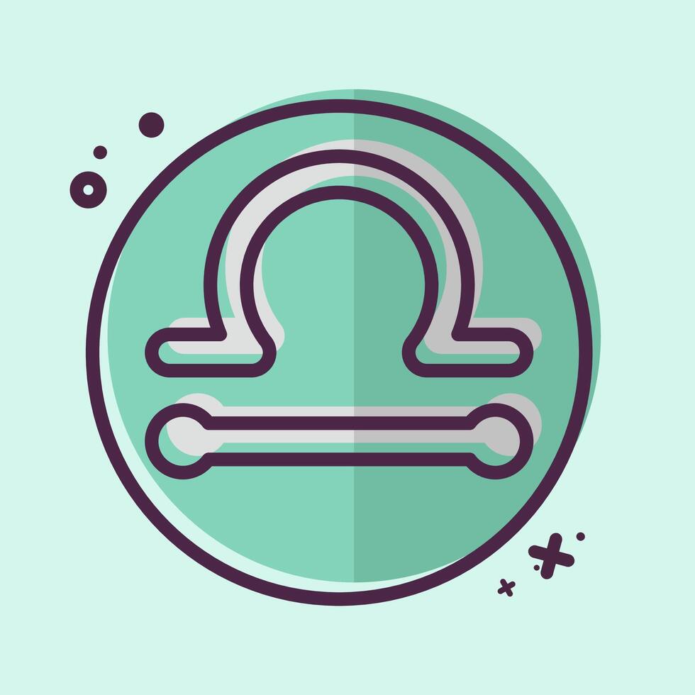 Icon Libra. related to Astrology symbol. MBE style. design editable vector