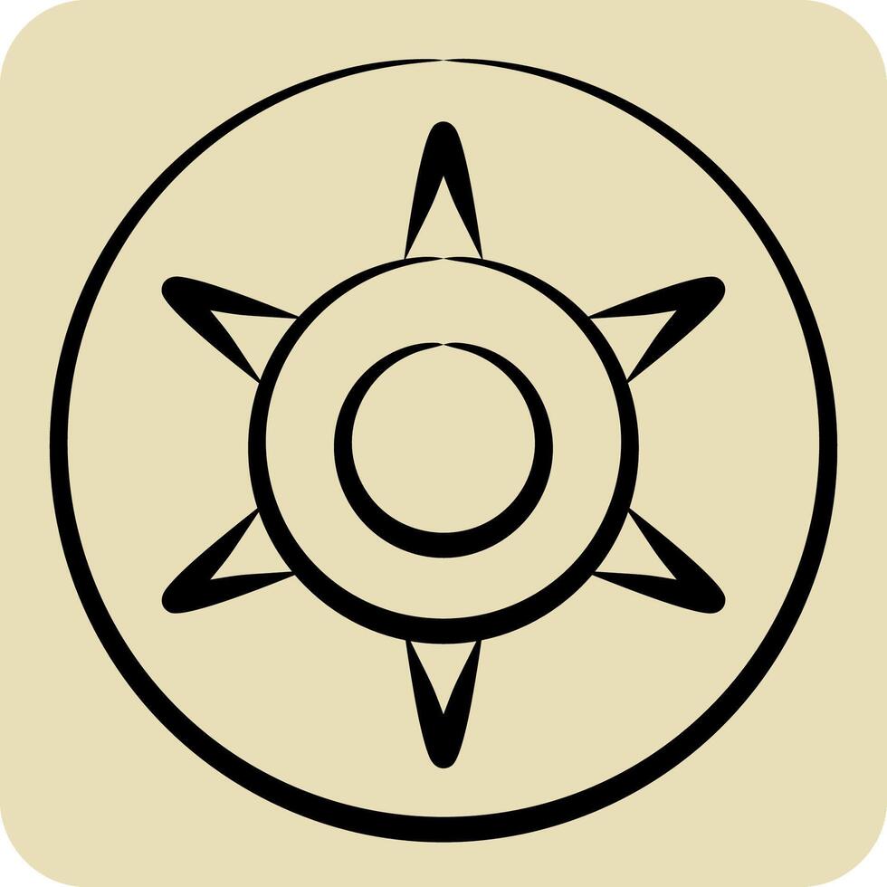 Icon Astrology Star. related to Astrology symbol. hand drawn style. design editable vector