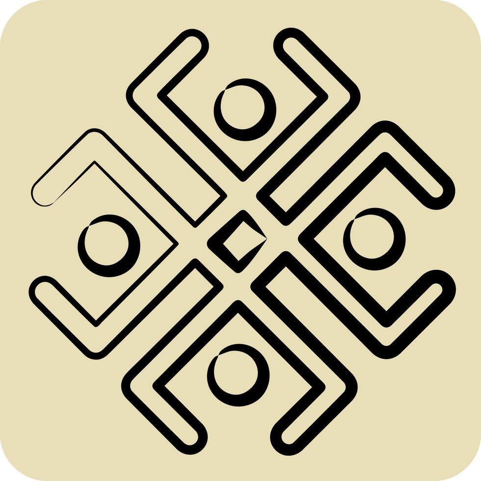 Icon Astrology Symbol. related to Astrology symbol. hand drawn style. design editable vector