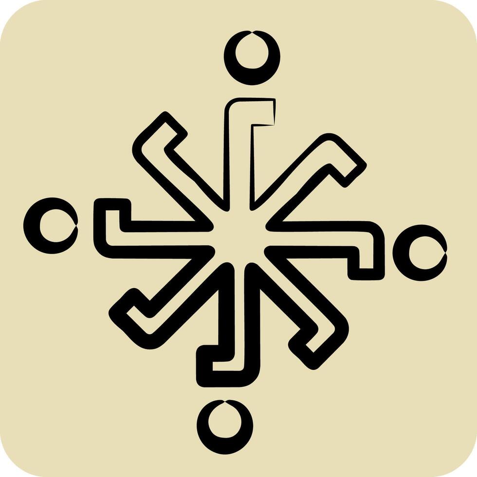 Icon Symbol Astrology. related to Astrology symbol. hand drawn style. design editable vector