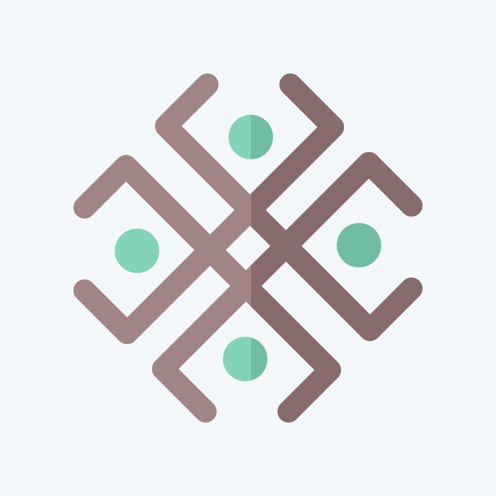 Icon Astrology Symbol. related to Astrology symbol. flat style. design editable vector