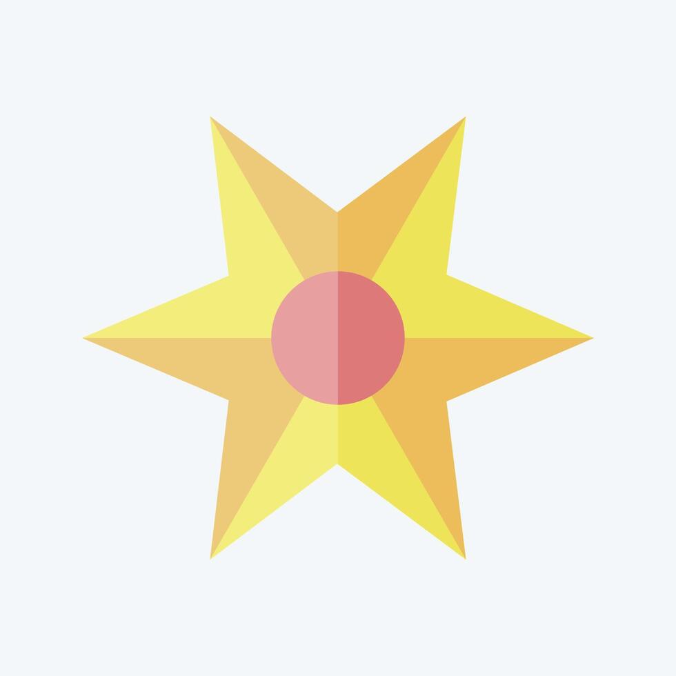 Icon Star Astrology. related to Astrology symbol. flat style. design editable vector