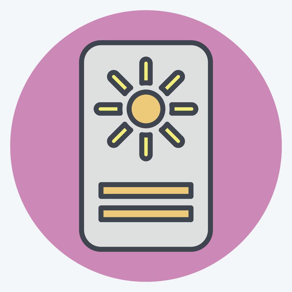 Icon Astrology Card. related to Astrology symbol. color mate style. design editable vector