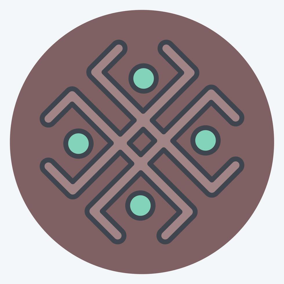 Icon Astrology Symbol. related to Astrology symbol. color mate style. design editable vector