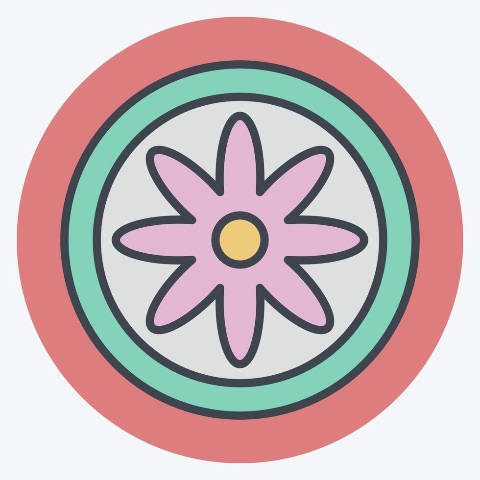 Icon Bohemian. related to Astrology symbol. color mate style. design editable vector