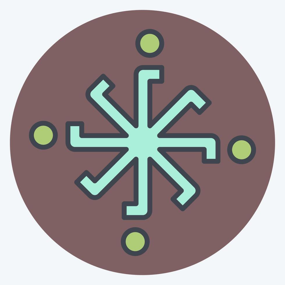Icon Symbol Astrology. related to Astrology symbol. color mate style. design editable vector