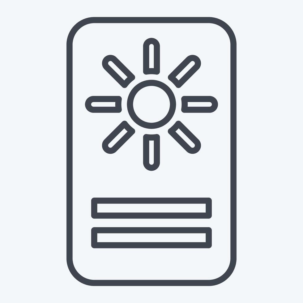 Icon Astrology Card. related to Astrology symbol. line style. design editable vector