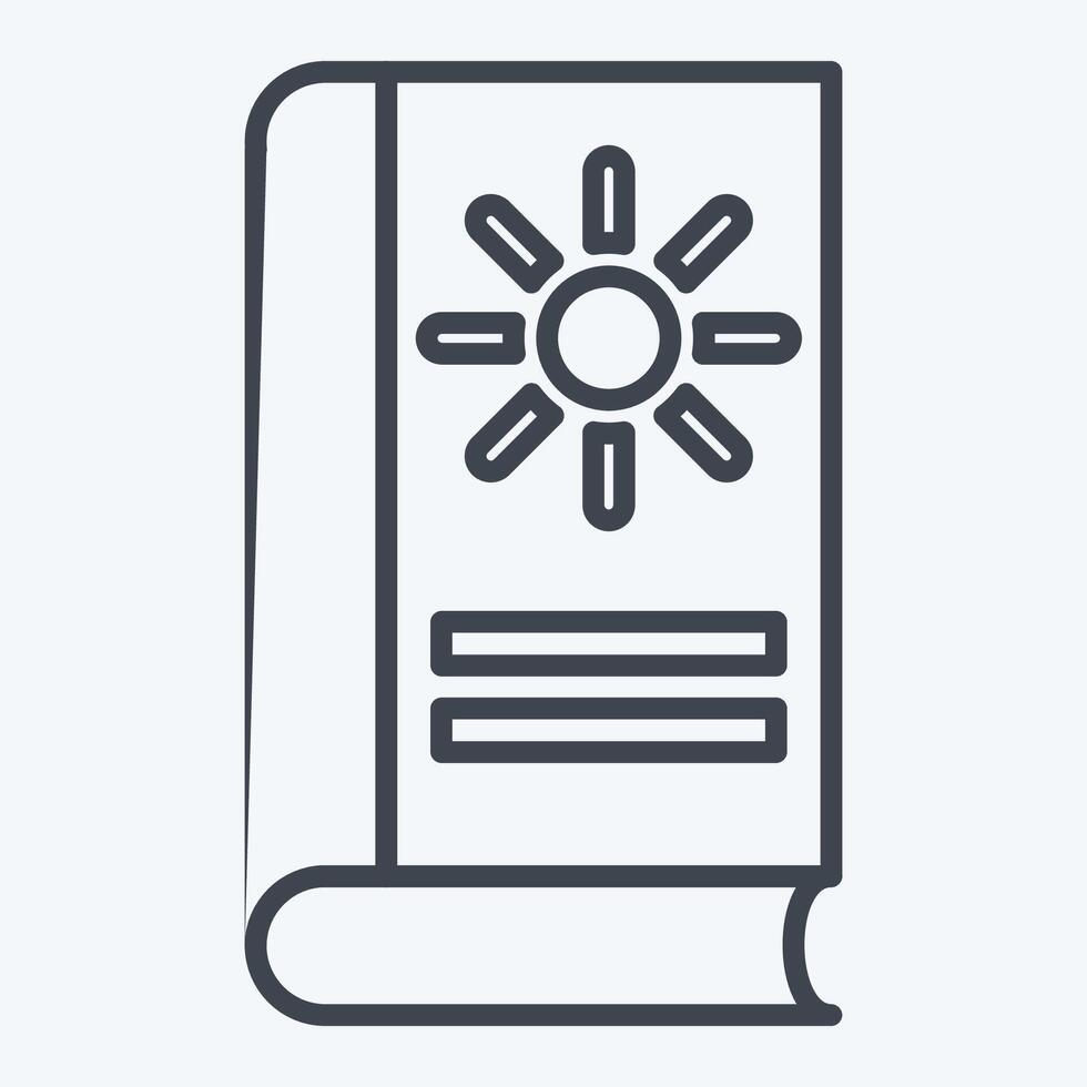 Icon Astrology Book. related to Astrology symbol. line style. design editable vector