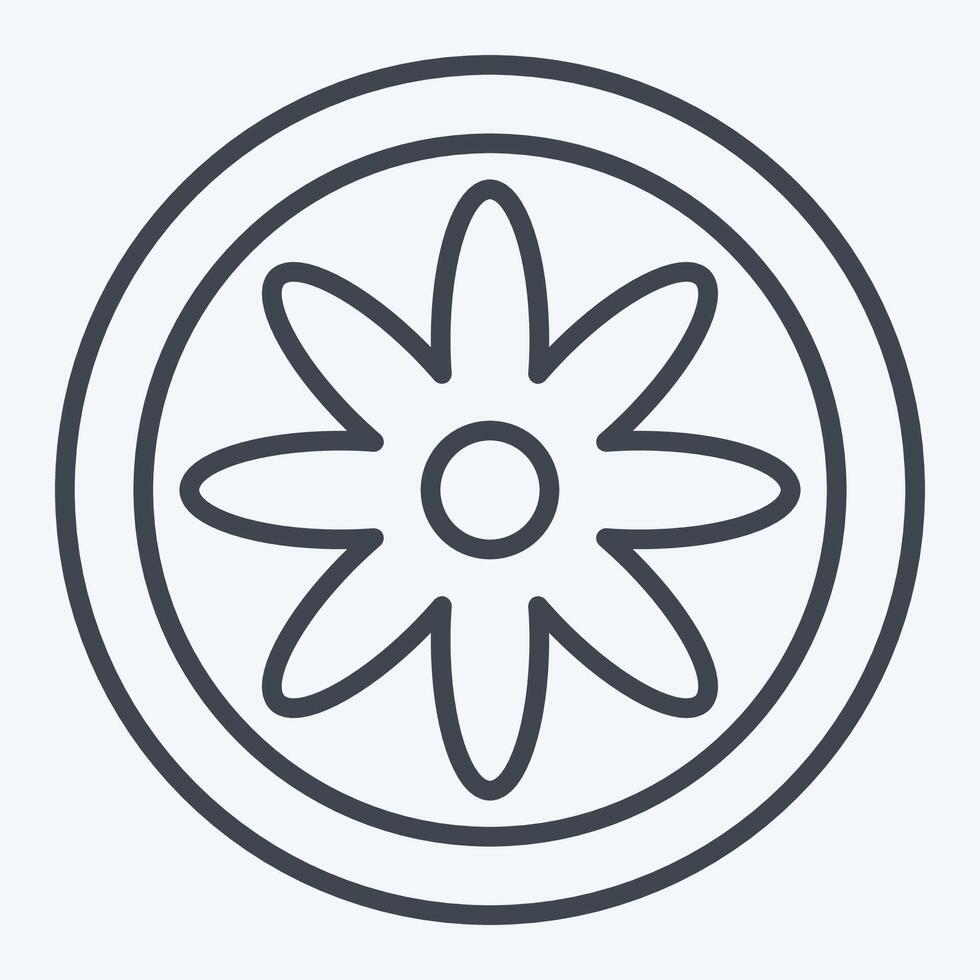 Icon Bohemian. related to Astrology symbol. line style. design editable vector